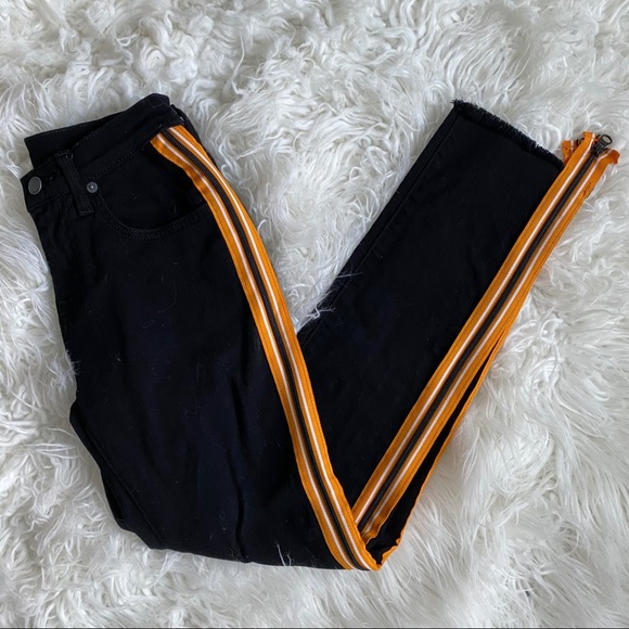 CARMAR Black & Orange Novelty Side Zip Mia Jean-24 - Picture 3 of 12